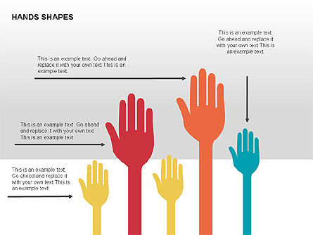 Hands Shapes, Slide 12, 00327, Shapes — PoweredTemplate.com