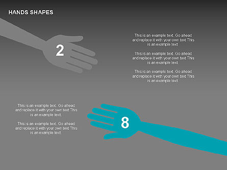 Formas de las manos, Diapositiva 13, 00327, Formas — PoweredTemplate.com