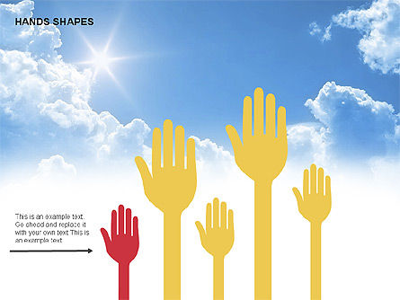 Formes des mains, Diapositive 2, 00327, Formes — PoweredTemplate.com