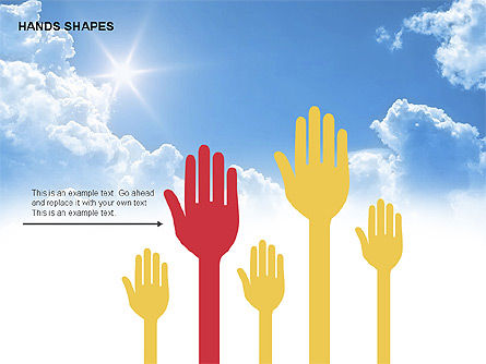 Formes des mains, Diapositive 3, 00327, Formes — PoweredTemplate.com