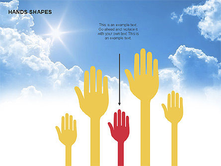 Hands Shapes, Slide 4, 00327, Shapes — PoweredTemplate.com