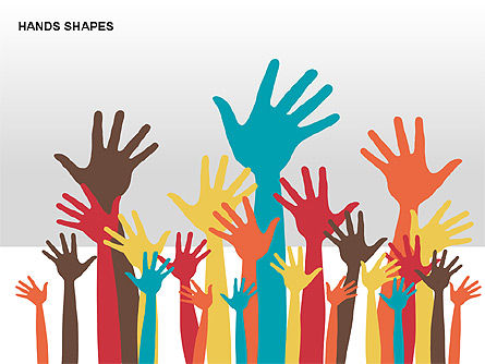Hands Shapes, Slide 8, 00327, Shapes — PoweredTemplate.com