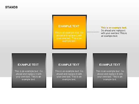 스탠드 다이어그램, 슬라이드 10, 00329, 단계 도표 — PoweredTemplate.com