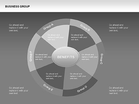 비즈니스 그룹 차트 다이어그램, 슬라이드 10, 00332, 비즈니스 모델 — PoweredTemplate.com