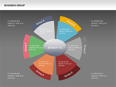 비즈니스 그룹 차트 다이어그램, 슬라이드 11, 00332, 비즈니스 모델 — PoweredTemplate.com