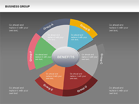 Business group diagram, Dia 13, 00332, Businessmodellen — PoweredTemplate.com