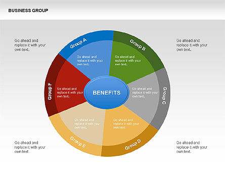 Diagrama Gráfico de Grupo de Negocio, Diapositiva 4, 00332, Modelos de negocios — PoweredTemplate.com