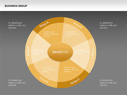 Business Group Chart Diagram, Slide 5, 00332, Business Models — PoweredTemplate.com