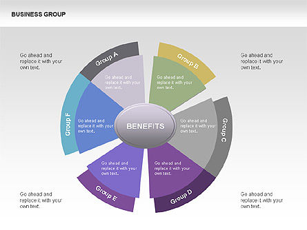 비즈니스 그룹 차트 다이어그램, 슬라이드 7, 00332, 비즈니스 모델 — PoweredTemplate.com