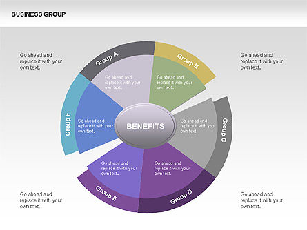 비즈니스 그룹 차트 다이어그램, 슬라이드 8, 00332, 비즈니스 모델 — PoweredTemplate.com