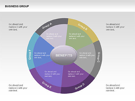 비즈니스 그룹 차트 다이어그램, 슬라이드 9, 00332, 비즈니스 모델 — PoweredTemplate.com