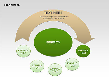 Colección Loop Charts, Diapositiva 10, 00333, Diagramas de proceso — PoweredTemplate.com