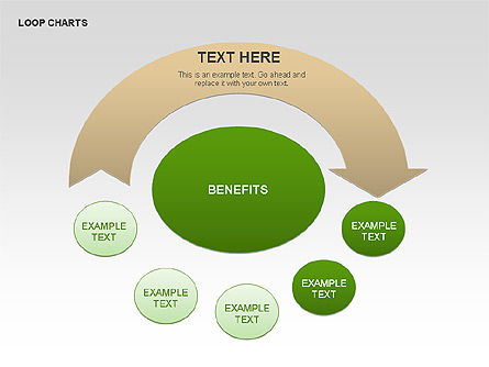 Colección Loop Charts, Diapositiva 11, 00333, Diagramas de proceso — PoweredTemplate.com