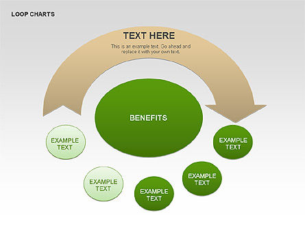 Colección Loop Charts, Diapositiva 12, 00333, Diagramas de proceso — PoweredTemplate.com