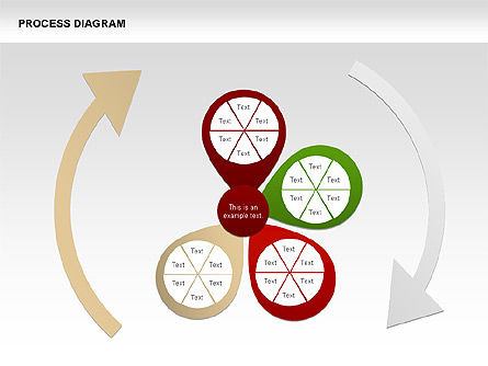 Colección de Diagramas de Procesos, Diapositiva 10, 00334, Diagramas de proceso — PoweredTemplate.com