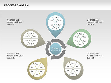 Collecte de diagramme de processus, Diapositive 14, 00334, Schémas de procédés — PoweredTemplate.com