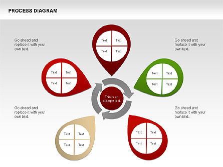 Collecte de diagramme de processus, Diapositive 4, 00334, Schémas de procédés — PoweredTemplate.com