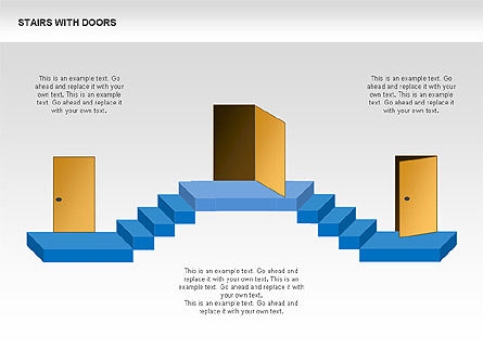 Escaleras y Diagramas de Puertas, Diapositiva 12, 00336, Diagramas de la etapa — PoweredTemplate.com