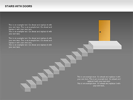 Diagrammes des escaliers et des portes, Diapositive 13, 00336, Schémas d'étapes — PoweredTemplate.com