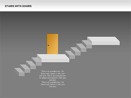 Stairs e diagramas de portas, Deslizar 14, 00336, Diagramas de Etapas — PoweredTemplate.com