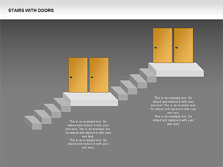 Stairs and Doors Diagrams, Slide 16, 00336, Stage Diagrams — PoweredTemplate.com