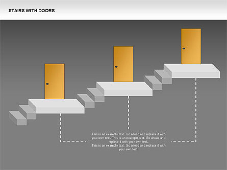 Diagrammes des escaliers et des portes, Diapositive 17, 00336, Schémas d'étapes — PoweredTemplate.com