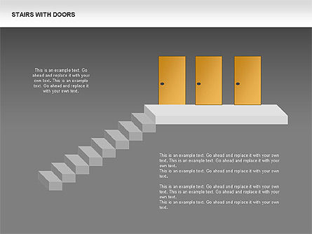 Stairs and Doors Diagrams, Slide 20, 00336, Stage Diagrams — PoweredTemplate.com