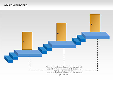 Stairs and Doors Diagrams, Slide 5, 00336, Stage Diagrams — PoweredTemplate.com