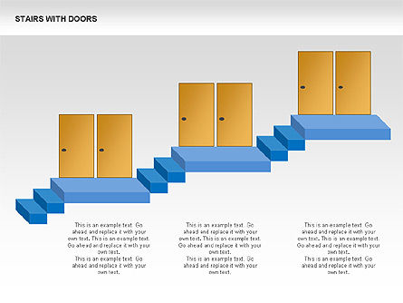 Stairs and Doors Diagrams, Slide 6, 00336, Stage Diagrams — PoweredTemplate.com