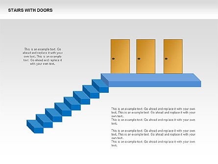 Diagrammes des escaliers et des portes, Diapositive 8, 00336, Schémas d'étapes — PoweredTemplate.com