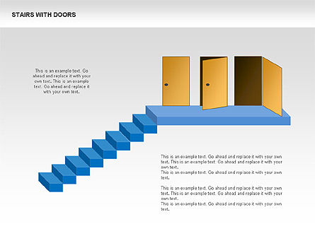 Stairs and Doors Diagrams, Slide 9, 00336, Stage Diagrams — PoweredTemplate.com