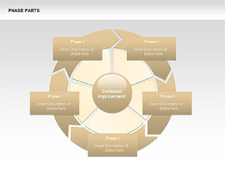 Gráficos de piezas de fase, Diapositiva 12, 00338, Diagramas de la etapa — PoweredTemplate.com