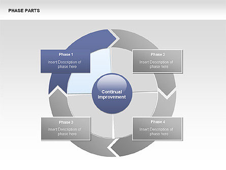 Gráficos de piezas de fase, Diapositiva 4, 00338, Diagramas de la etapa — PoweredTemplate.com