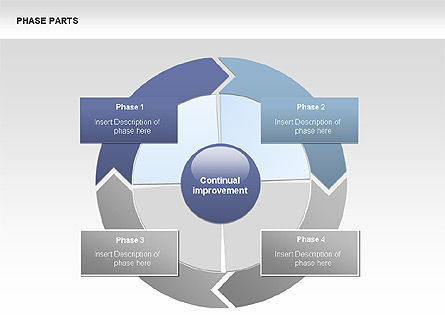 Gráficos de piezas de fase, Diapositiva 5, 00338, Diagramas de la etapa — PoweredTemplate.com