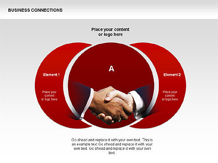 Business Connections Diagrams, PowerPoint Template, 00339, Shapes — PoweredTemplate.com