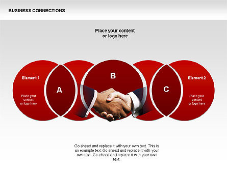 Diagrammes de connexions commerciales, Diapositive 4, 00339, Formes — PoweredTemplate.com