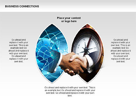 Diagram Koneksi Bisnis, Slide 7, 00339, Bentuk — PoweredTemplate.com