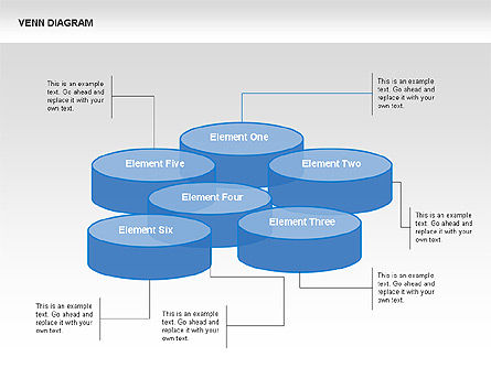 Venn diagram met pannekoeken, Gratis PowerPoint-sjabloon, 00340, Businessmodellen — PoweredTemplate.com