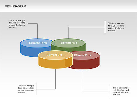 Diagramme Venn avec des crêpes, Diapositive 5, 00340, Modèles commerciaux — PoweredTemplate.com