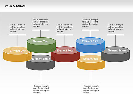 Diagramme Venn avec des crêpes, Diapositive 8, 00340, Modèles commerciaux — PoweredTemplate.com
