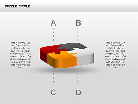 Formas del círculo del rompecabezas, Diapositiva 11, 00342, Diagramas de puzzle — PoweredTemplate.com
