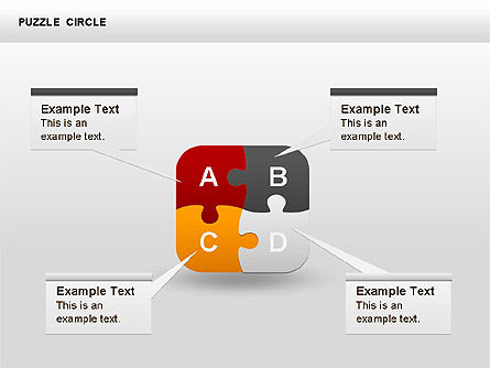 Formes de cercle de puzzle, Diapositive 12, 00342, Schémas puzzle — PoweredTemplate.com