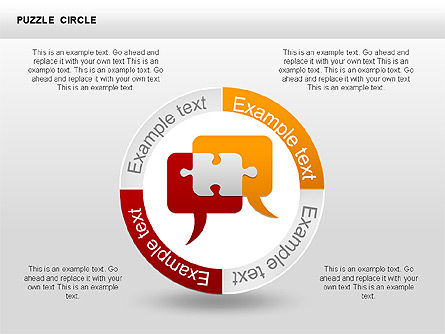 Formes de cercle de puzzle, Diapositive 13, 00342, Schémas puzzle — PoweredTemplate.com
