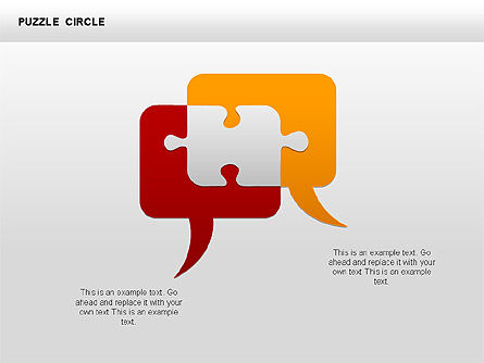 Formas del círculo del rompecabezas, Diapositiva 14, 00342, Diagramas de puzzle — PoweredTemplate.com