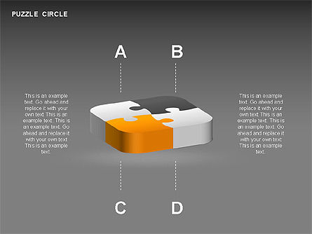 Puzzel cirkel vormen, Dia 15, 00342, Puzzeldiagrammen — PoweredTemplate.com