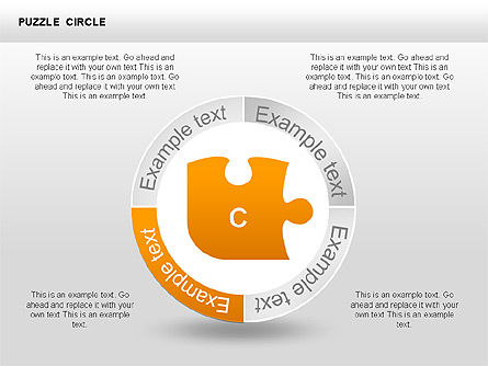 Formas del círculo del rompecabezas, Diapositiva 5, 00342, Diagramas de puzzle — PoweredTemplate.com