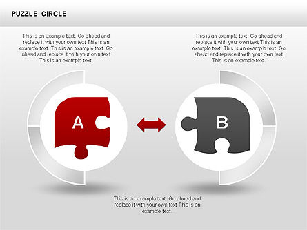 Forme di puzzle cerchio, Slide 7, 00342, Diagrammi Puzzle — PoweredTemplate.com