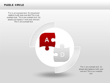 Puzzel cirkel vormen, Dia 9, 00342, Puzzeldiagrammen — PoweredTemplate.com