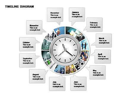 Turno foto della timeline diagramma, Slide 3, 00343, Timelines & Calendars — PoweredTemplate.com