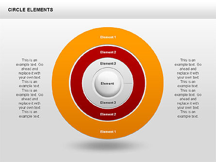 Bagan Lingkaran, Templat PowerPoint, 00345, Bagan Bulat — PoweredTemplate.com